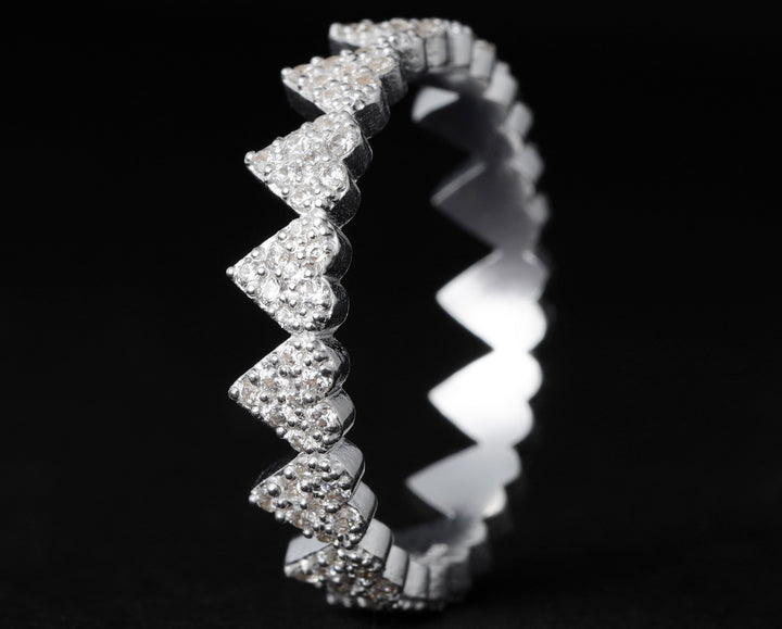 🪞 Mirror of Love inner ring (2/3 addon) in 925 silver sit with zirconia, from the Valentine's Day 2025 collection 🪞