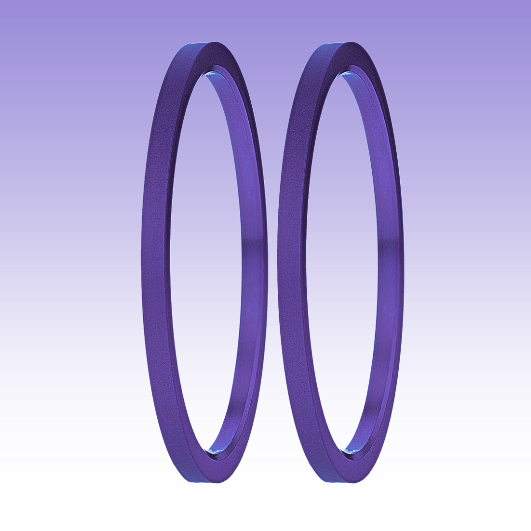 🌌 Set 2 Mini Addons aus violettblauem Aluminium, für den auwechselbaren mood Ring