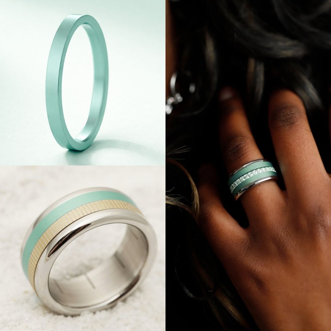 Medium en aluminium vert pastel