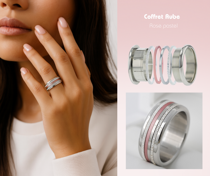 [Offre d'automne] Bague mood interchangeable "Astral mini" en argent 925 (9mm)