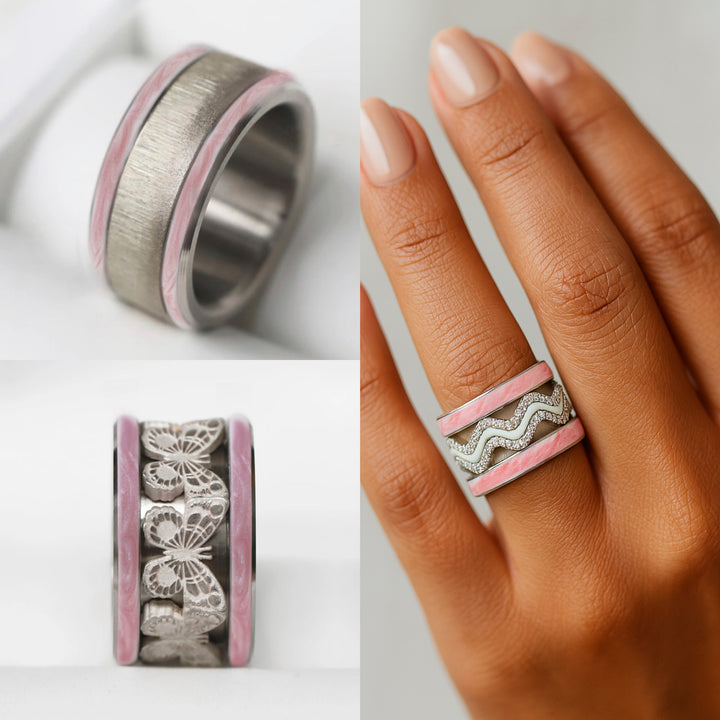 Édition OCTOBRE ROSE 🌸 Base - Rosa 🌸 émail rose clair - nacré