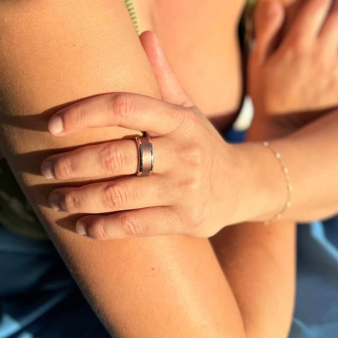 Starter mood Ring mit 3 farbigen Innenringe (Farben nach Wahl)