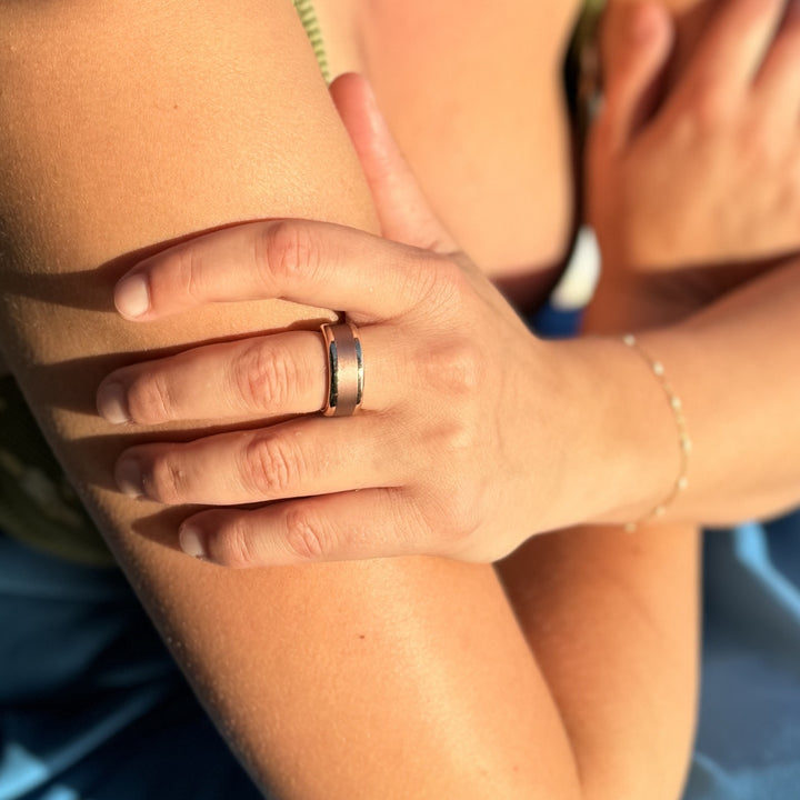 Starter mood Ring mit 3 farbigen Innenringe (Farben nach Wahl)