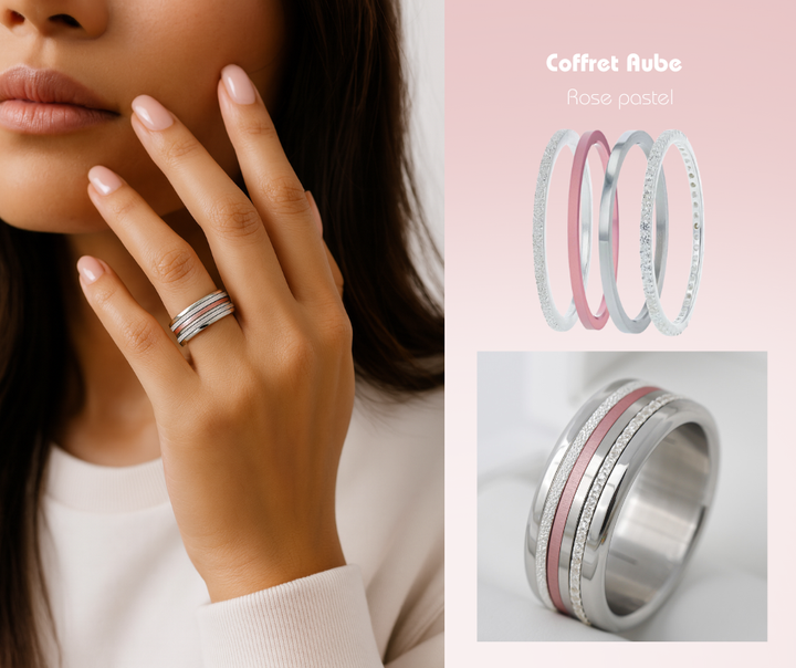 [Offre d'automne] Pack de 4 anneaux  mood "Astral mini" pour bague mood interchangeable