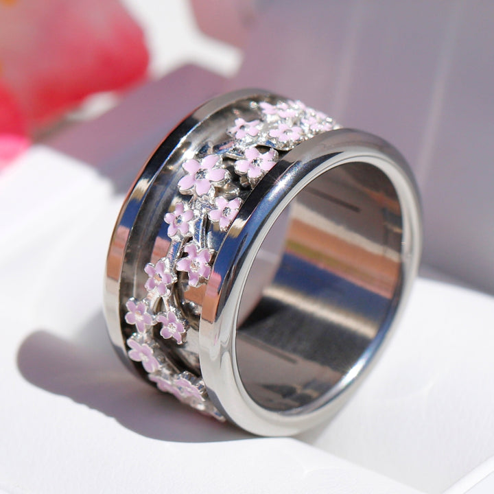 🌸 Bague mood "Nagoya" avec anneau en argent 925 interchangeable