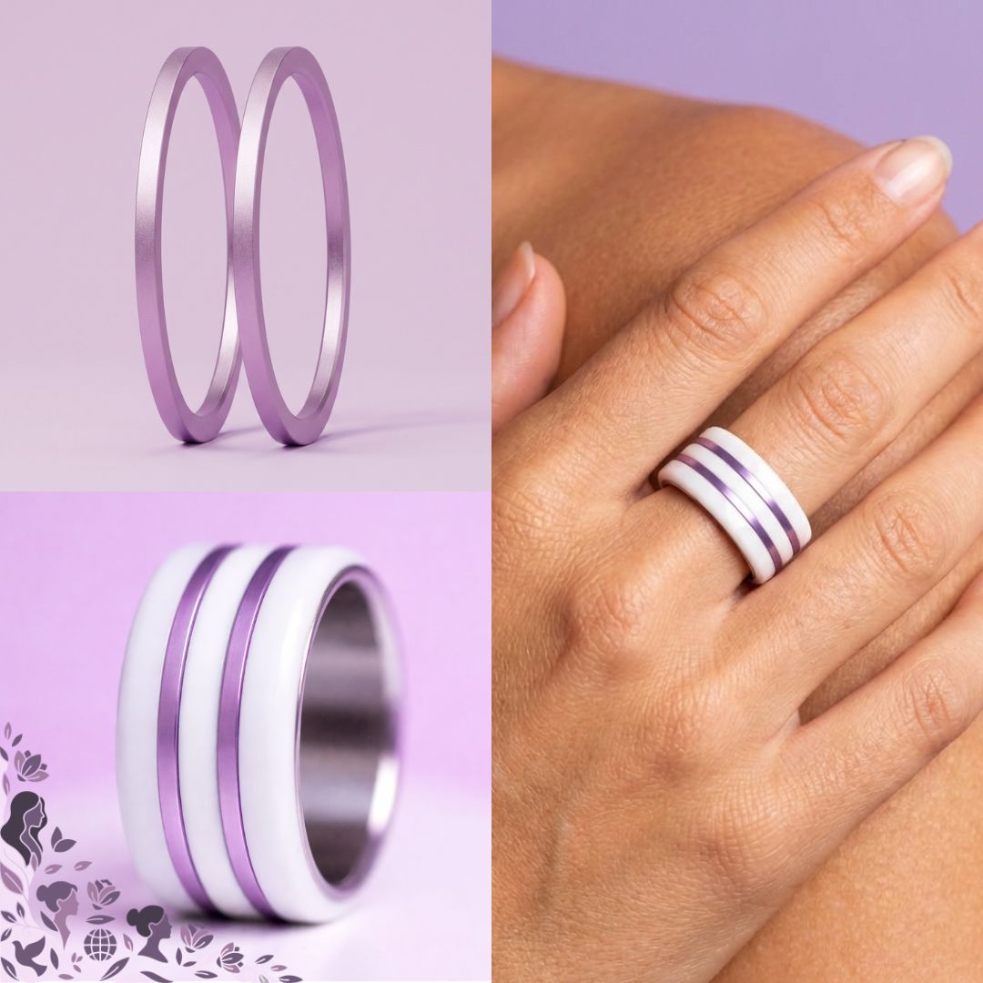 💟 Pack de 2 minis en aluminium belipastel,  pour bague mood interchangeable
