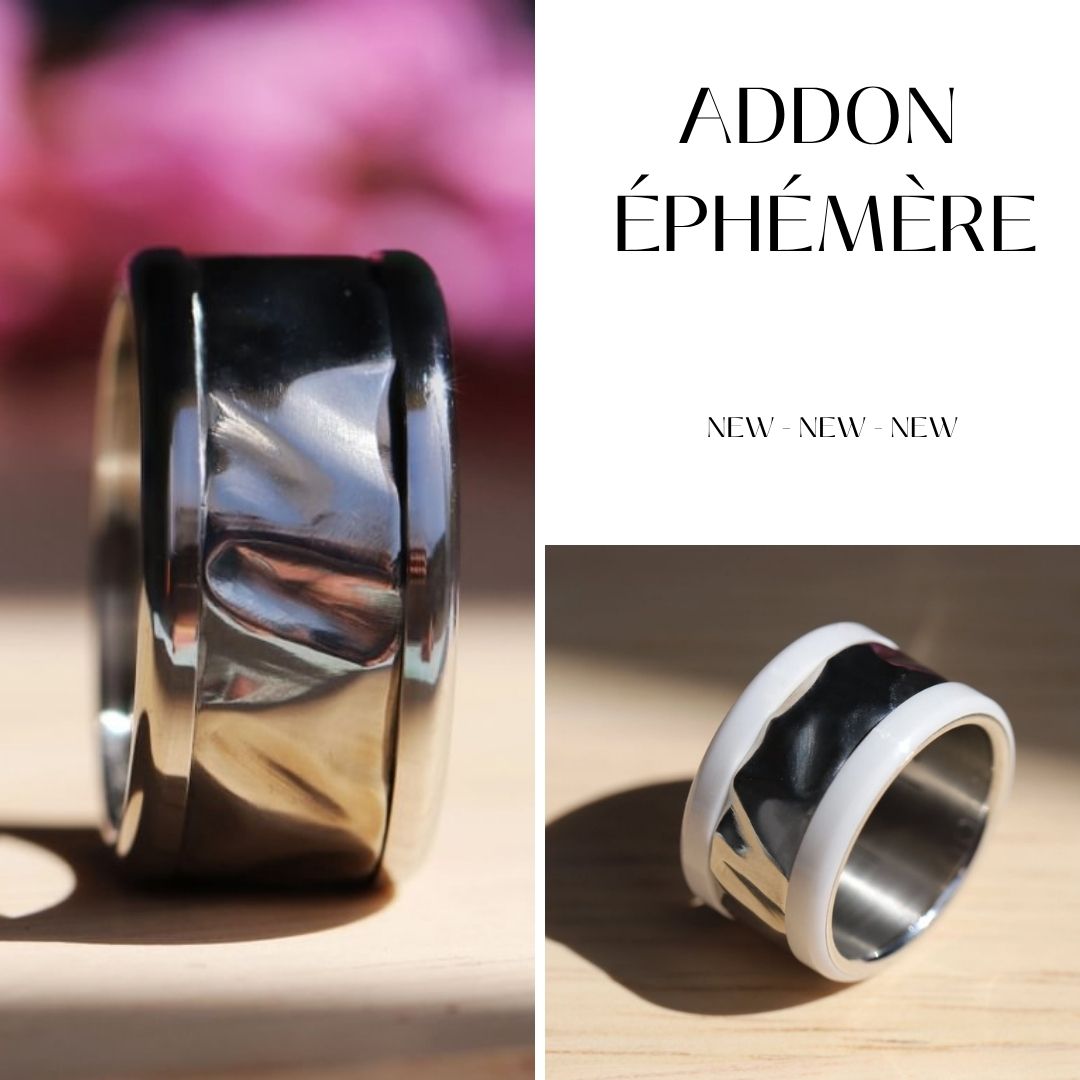 Inner ring (addon) "Ephemeral" in steel for interchangeable mood ring