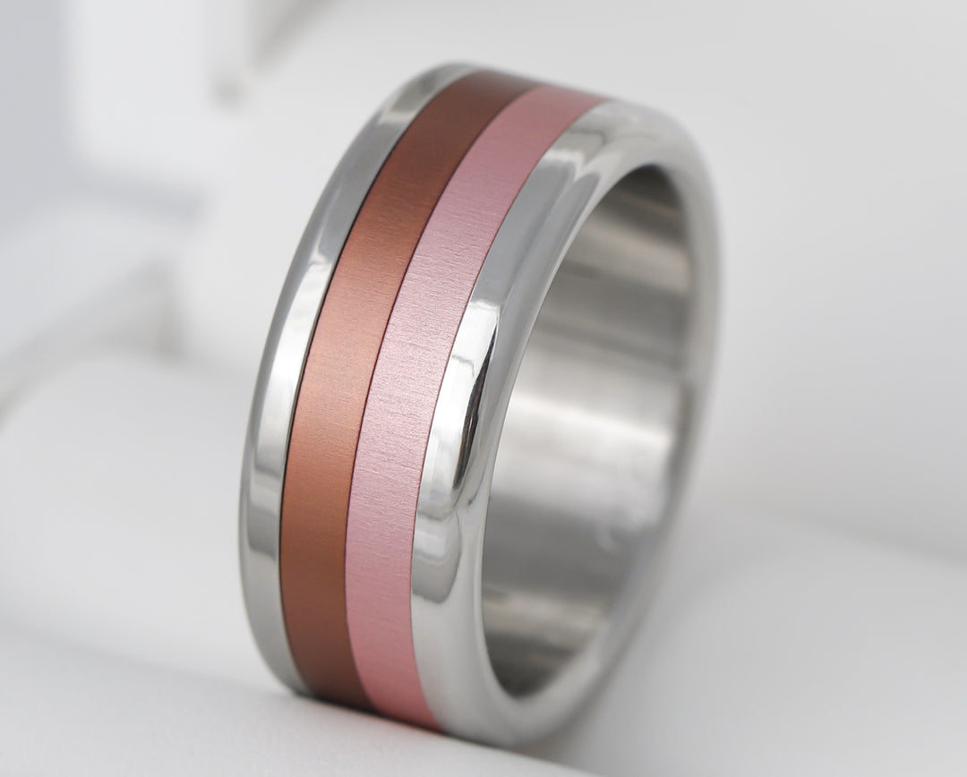 Bague mood medium en aluminium ocre medium en aluminium — Mood Collection (vue 3)