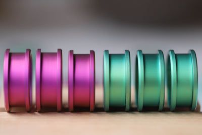 Ring-Set Herbst mit smaragdgrüner-türkis Fassung - Auswechselbarer mood Ring