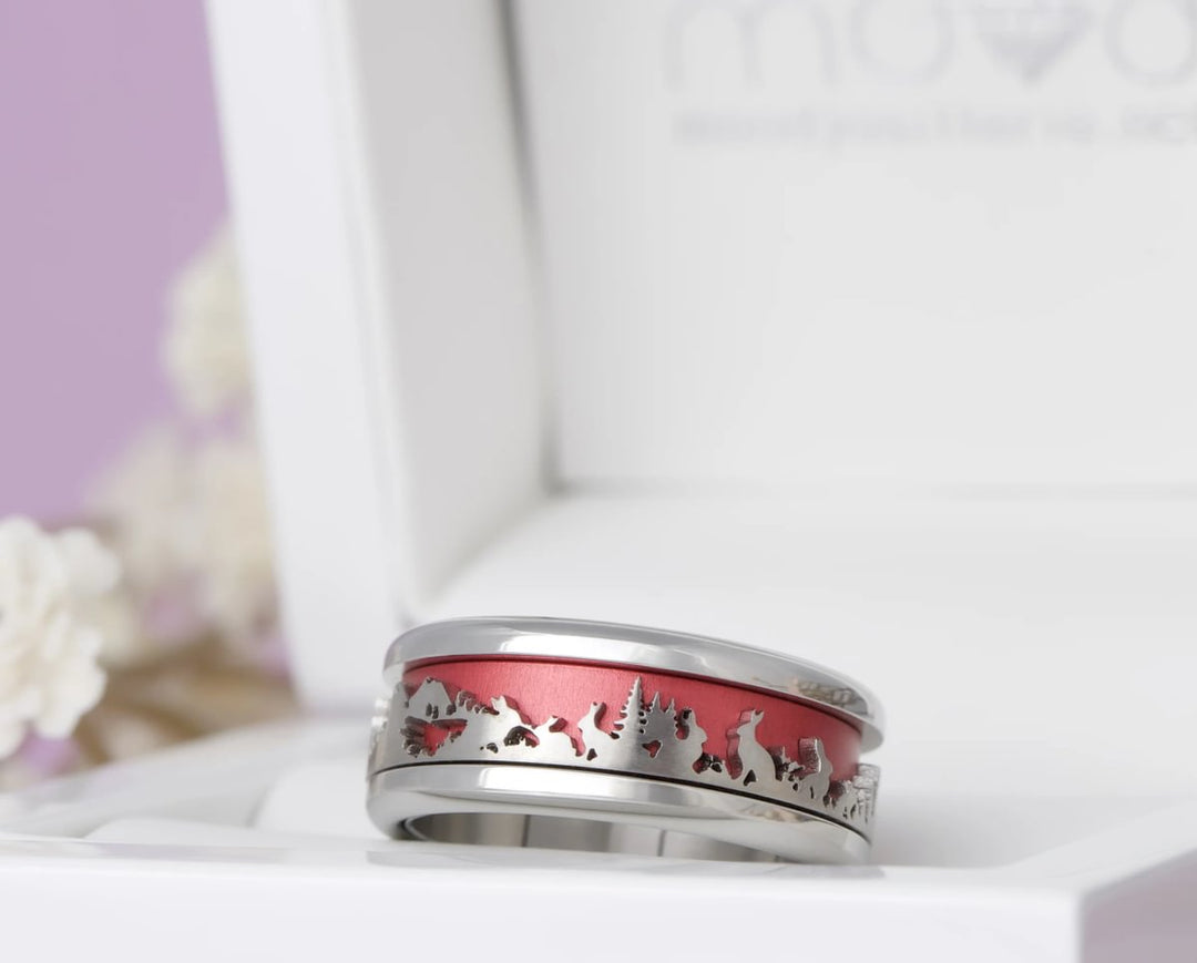 Innenring (Addon oder 2/3) aus Edelstahl, Scherenschnitt Little Bunny, Ostern 2026