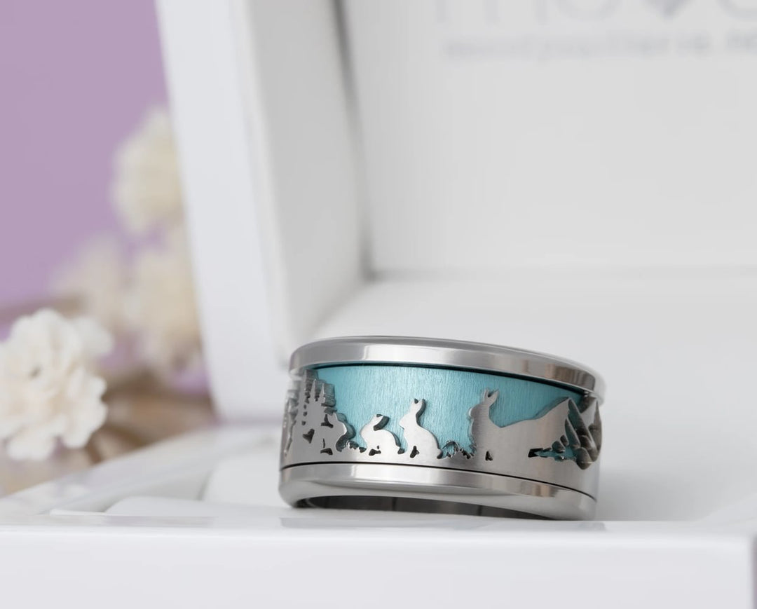 Innenring (Addon oder 2/3) aus Edelstahl, Scherenschnitt Little Bunny, Ostern 2026