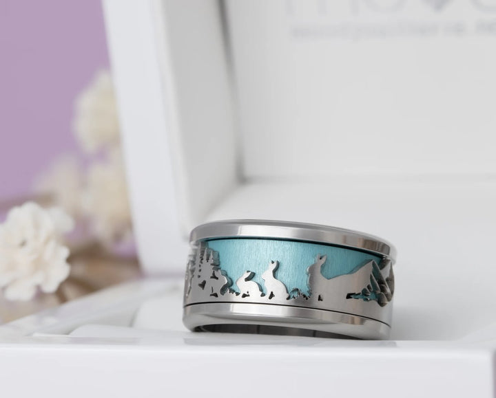 Innenring (Addon oder 2/3) aus Edelstahl, Scherenschnitt Little Bunny, Ostern 2026