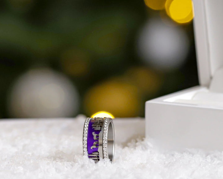 Anneau (addon) en acier découpé, Motifs suisses, Cheval