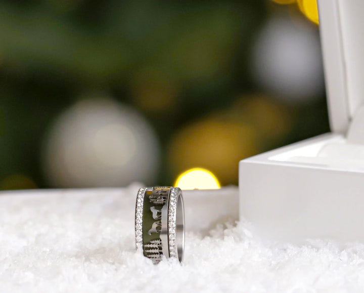 Anneau (addon) en acier découpé, Motifs suisses, Cheval