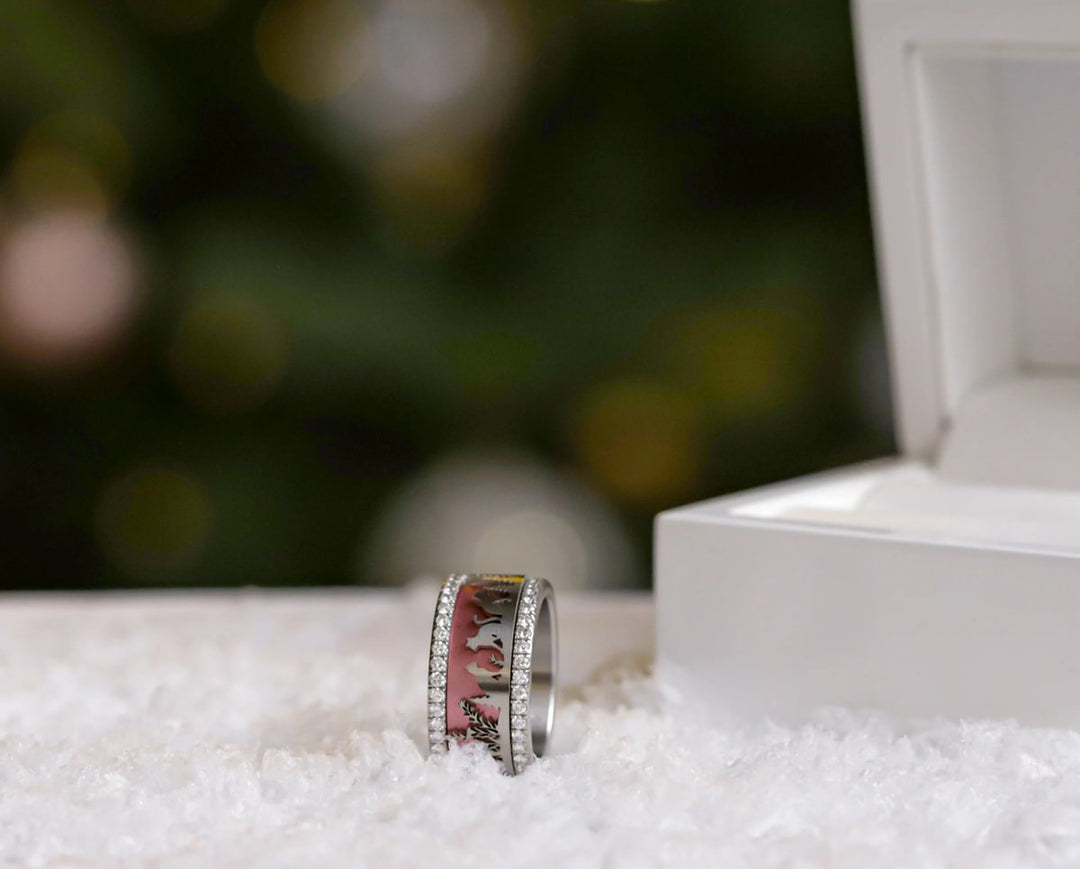 Anneau (addon) en acier découpé, motifs suisses les chats 🐾🏔️