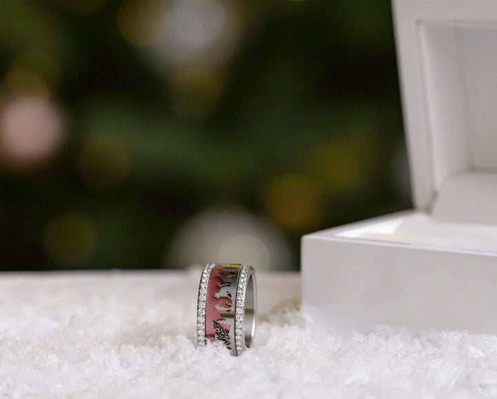 Anneau (addon) en acier découpé, motifs suisses les chats 🐾🏔️