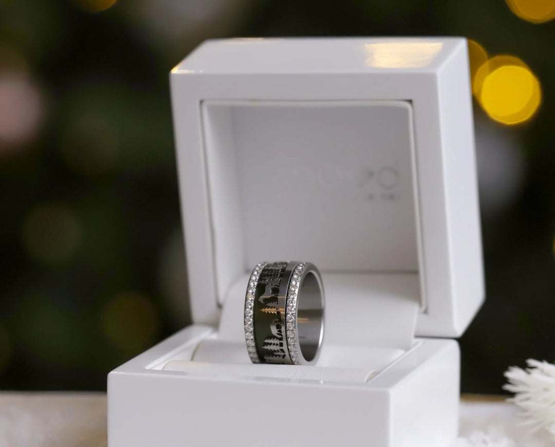 Anneau (addon) en acier découpé, Motifs suisses, Cheval