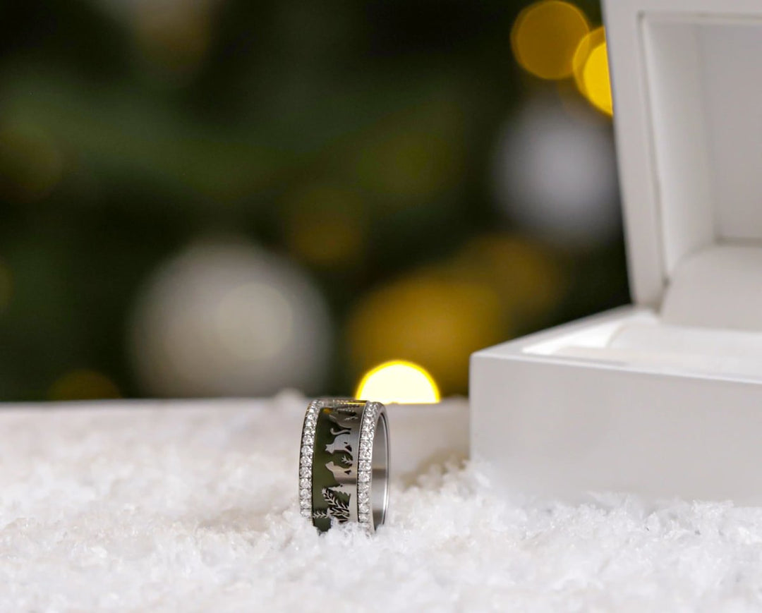 Anneau (addon) en acier découpé, motifs suisses les chats 🐾🏔️