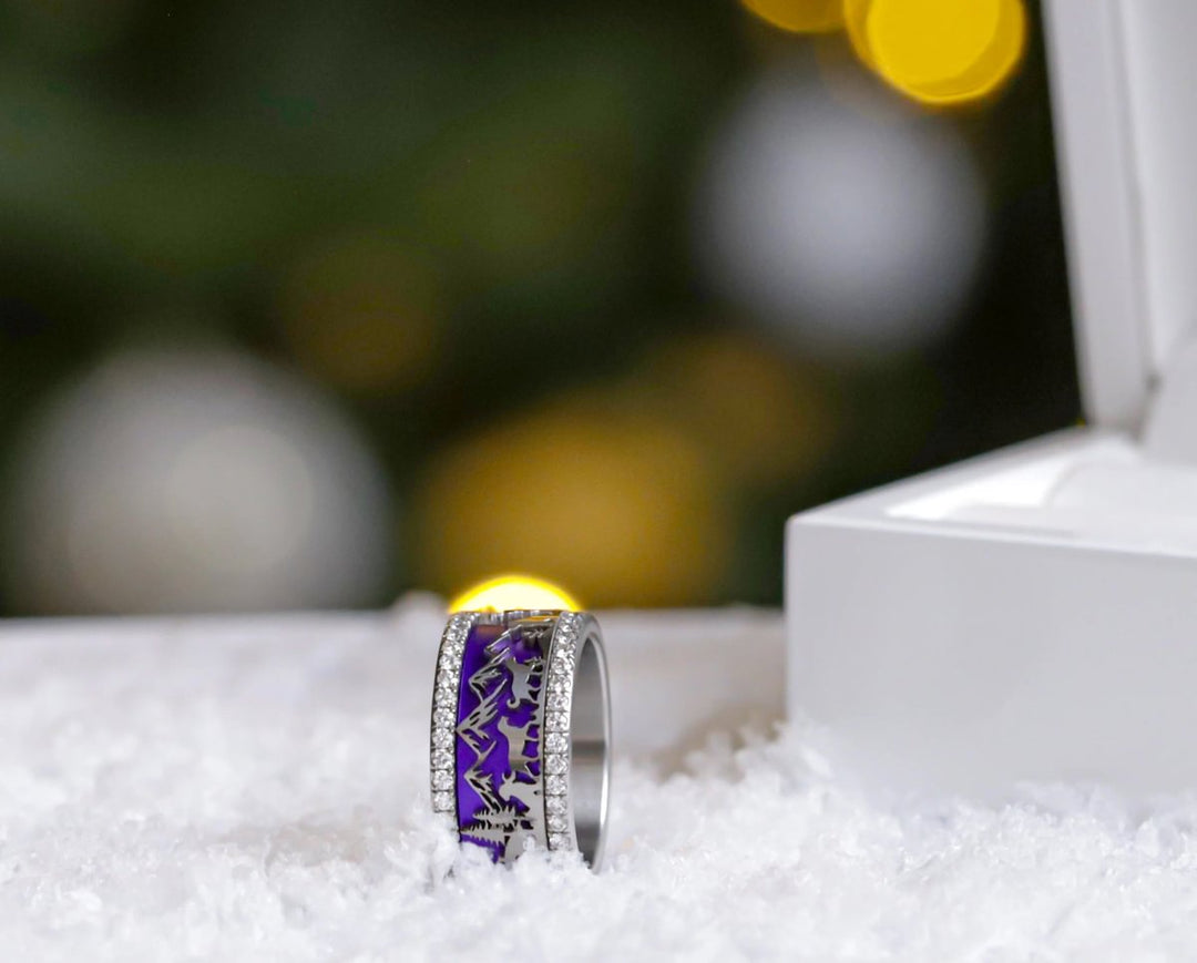 Anneau (addon) en acier découpé, Motifs Suisses, Chiens