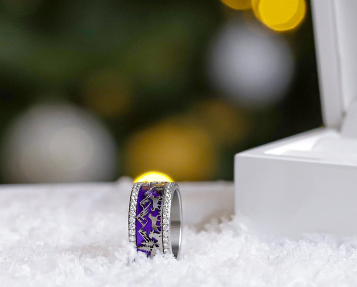 Anneau (addon) en acier découpé, Motifs Suisses, Chiens