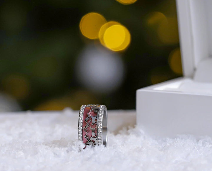 Anneau (addon) en acier découpé, Motifs Suisses, Chiens