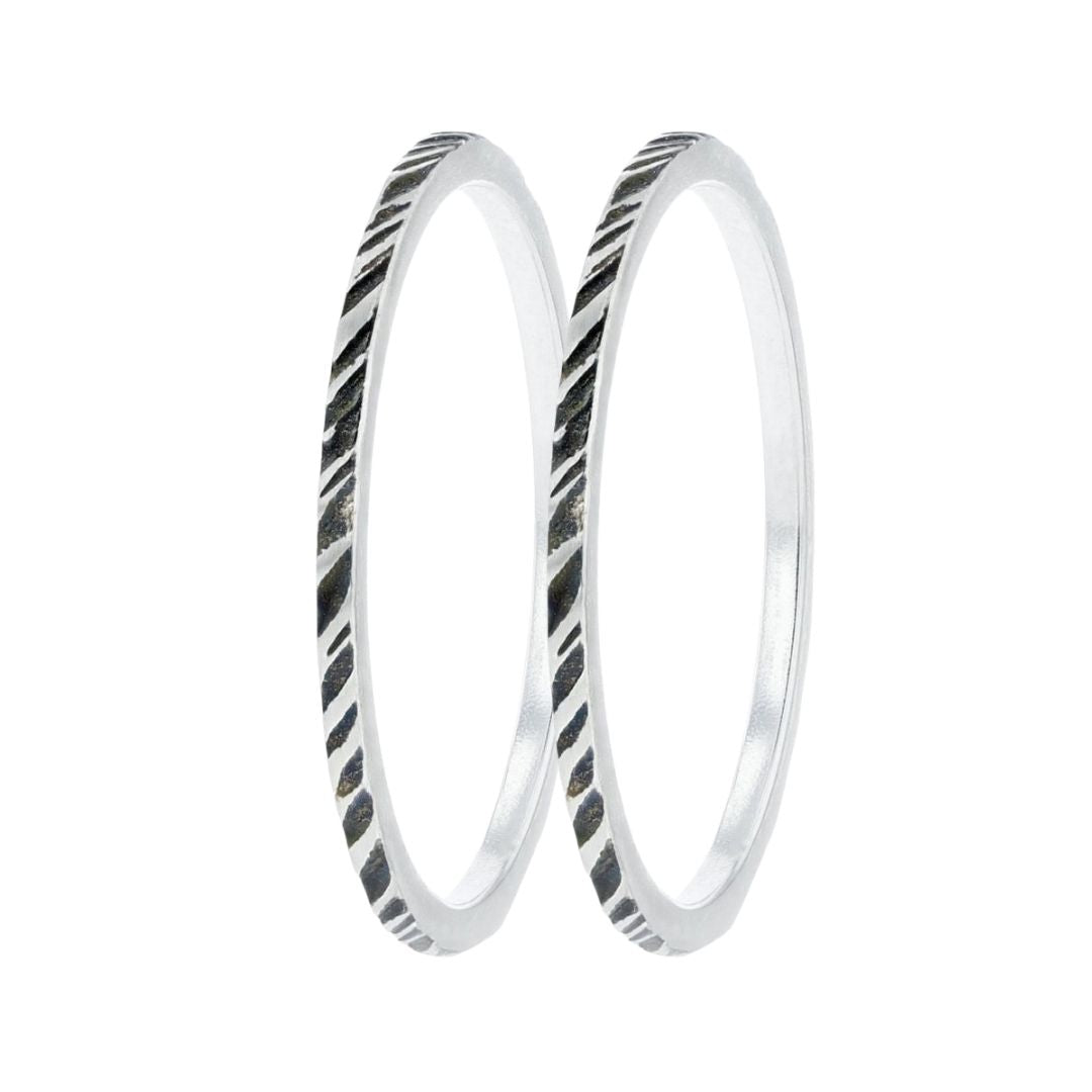 Anneau (mini) en argent 925 oxydé "Vantra" pour bague mood interchangeable