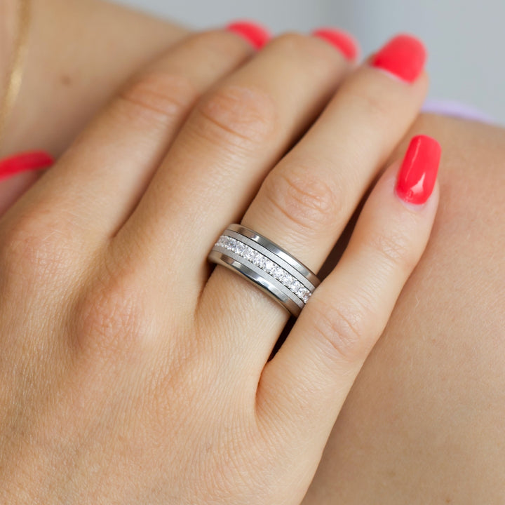 Auswechselbarer mood Ring "Sommererinnerung" aus 925er Silber und Zirkonia Steine [limitierte Auflage von 200 Stück]