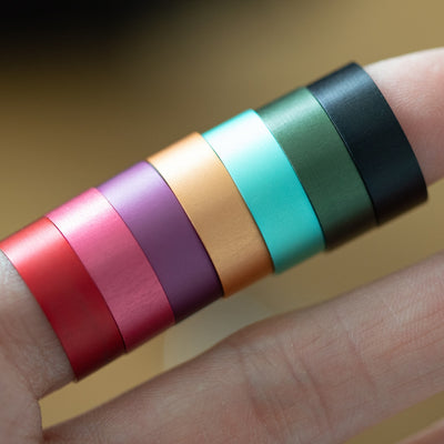 Set of 4 coloured inserts colorés for mood ring, choice of colour