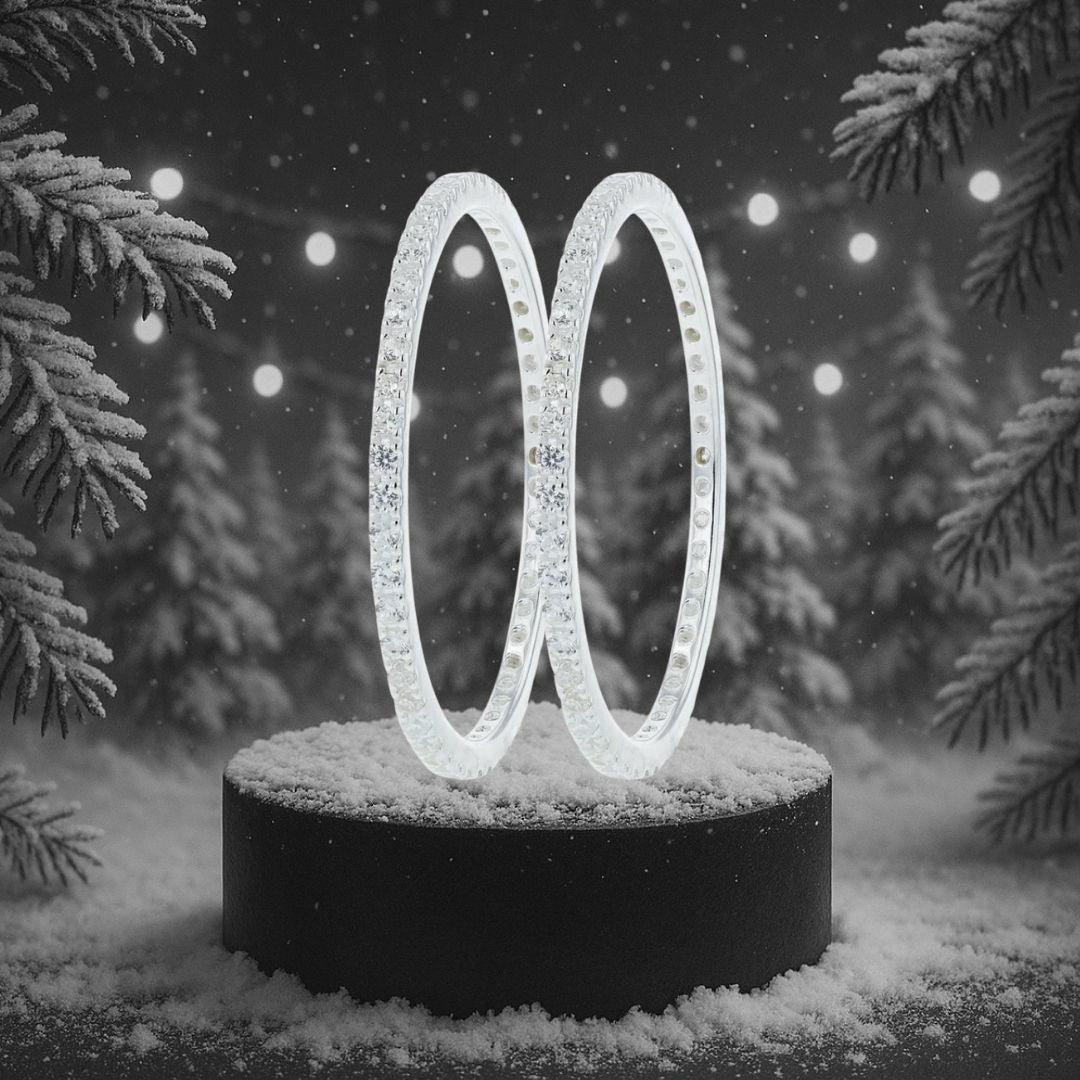 Pack de 2 anneaux(Addon Mini) "Mini Aura Authentique" en argent 925 serti de zircons pour bague mood interchangeable