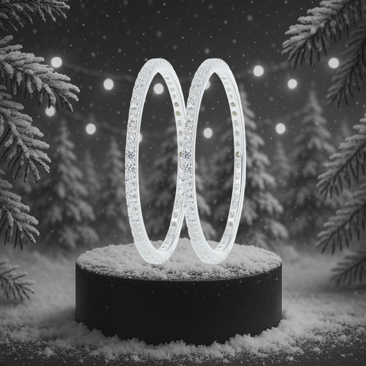 Pack de 2 anneaux(Addon Mini) "Mini Aura Authentique" en argent 925 serti de zircons pour bague mood interchangeable