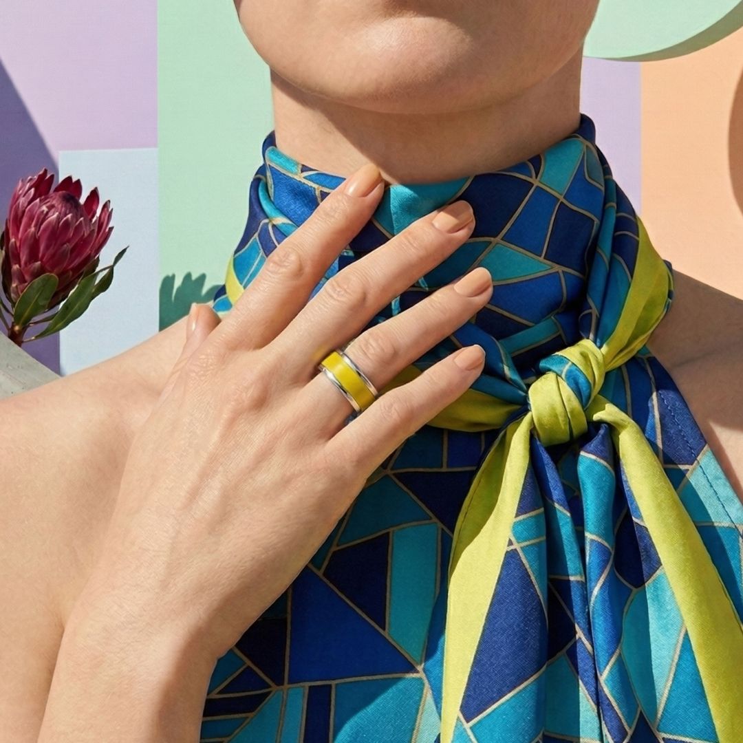 Bague swiss made "mood morphose" avec anneau interchangeable