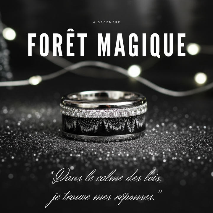 04 🎁 Innenring (Addon oder 2/3 Addon) "Zauberwald" aus schwarzem sandgestrahltem Polymer