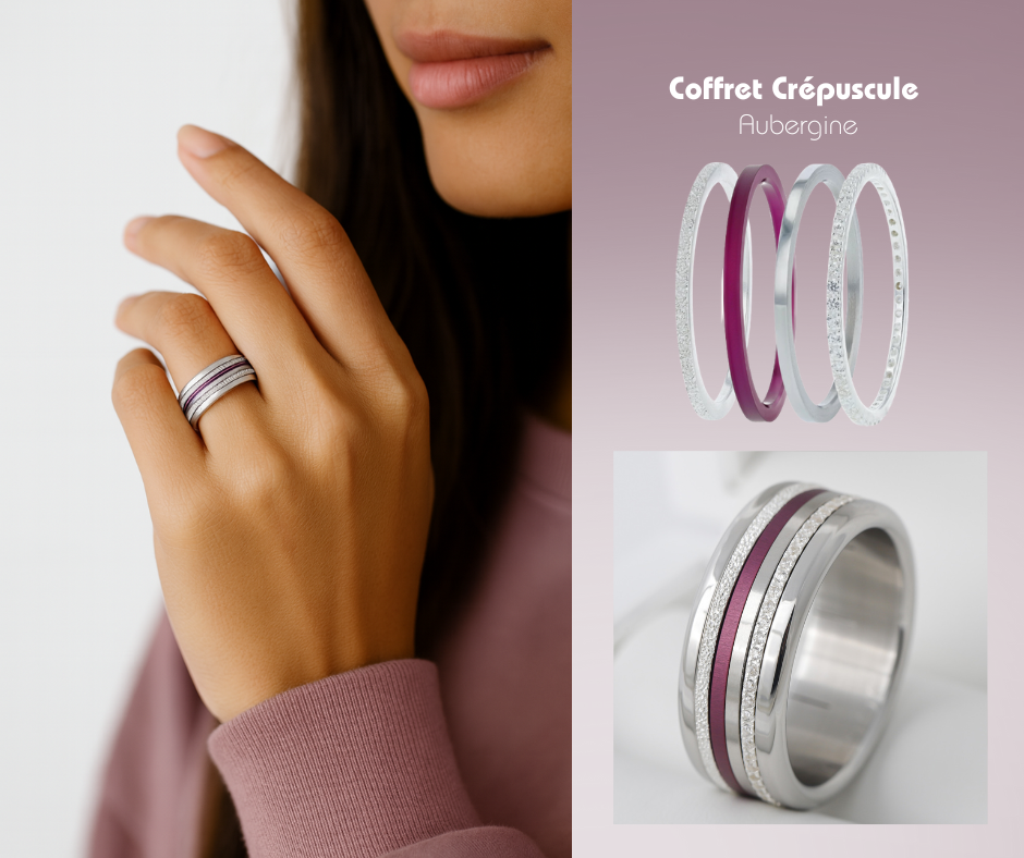 [Offre d'automne] Pack de 4 anneaux  mood "Astral mini" pour bague mood interchangeable