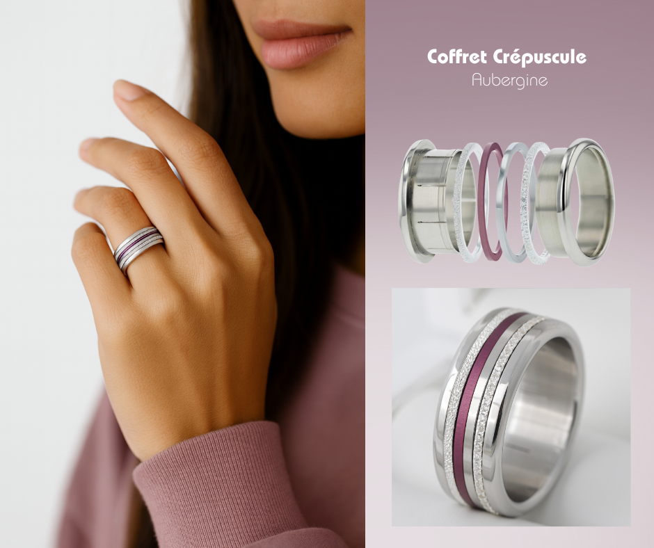 [Offre d'automne] Bague mood interchangeable "Astral mini" en argent 925 (9mm)