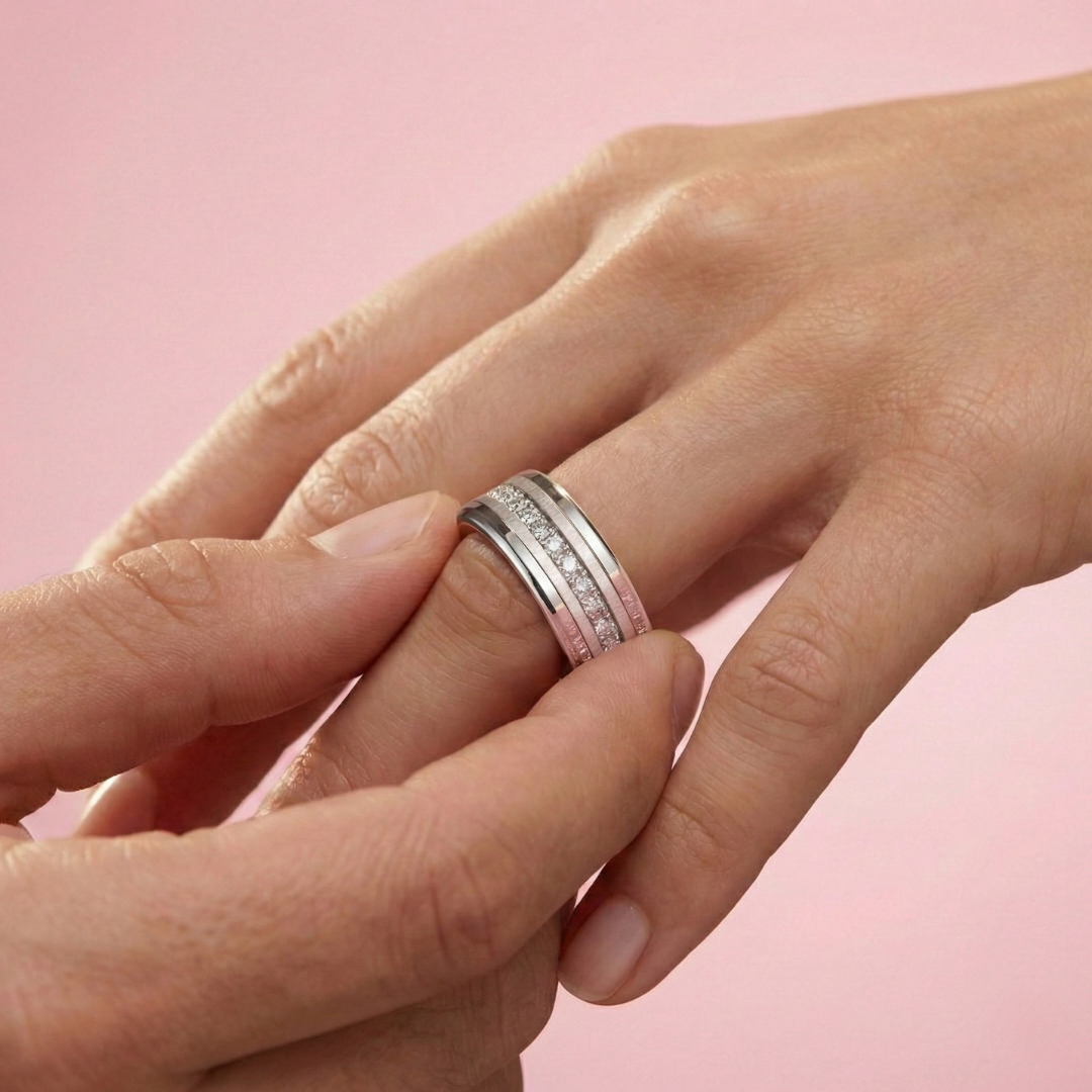 Bague Mood "Nuit d’Hiver" – Argent 925 & Zircons Interchangeable