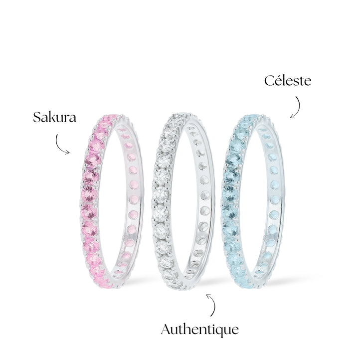 Auswechselbarer mood Ring "Sommererinnerung" aus 925er Silber und Zirkonia Steine [limitierte Auflage von 200 Stück]