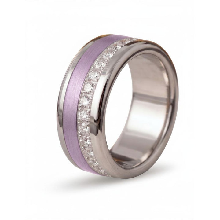 Bague mood en argent 925 et zircons "Shiny Love" avec couleur interchangeable
