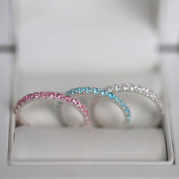 Auswechselbarer mood Ring "Sommererinnerung" aus 925er Silber und Zirkonia Steine [limitierte Auflage von 200 Stück]