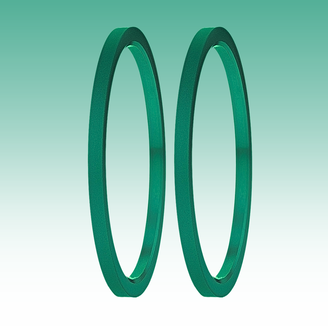 🌲  Set 2 Mini Addons aus smaragdgrünem Aluminium, für den auwechselbaren mood Ring