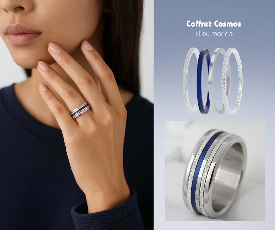 [Offre d'automne] Pack de 4 anneaux  mood "Astral mini" pour bague mood interchangeable