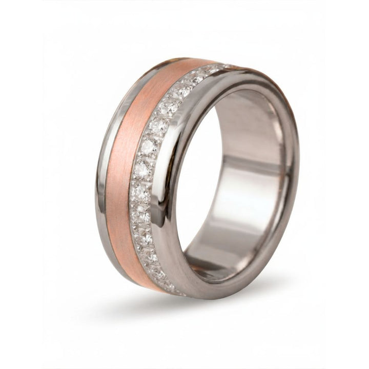 Bague mood en argent 925 et zircons "Shiny Love" avec couleur interchangeable