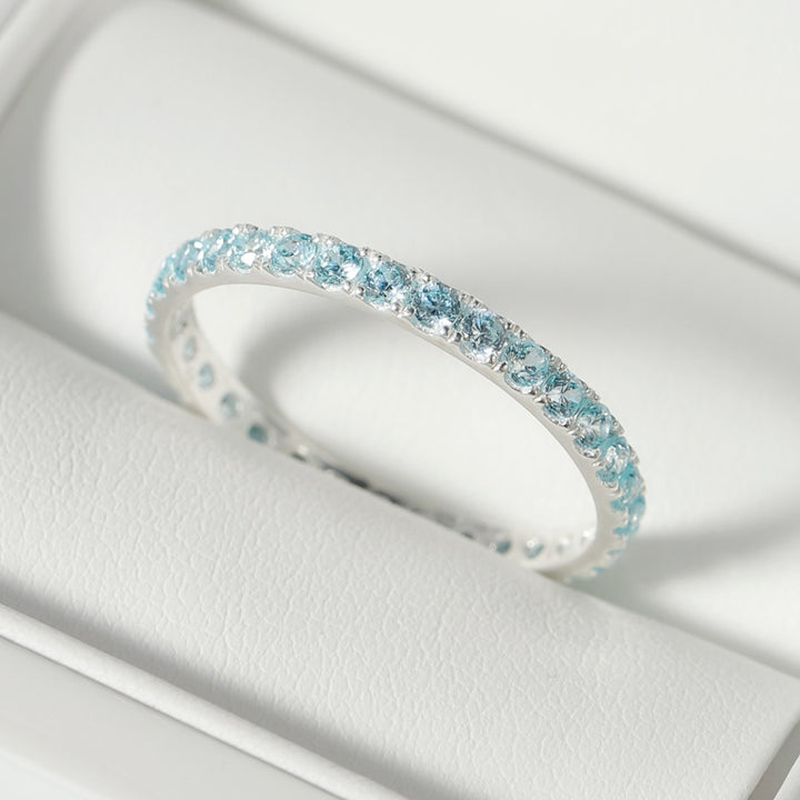 Aura mood Ring mit drei auswechselbaren Innenringen – eins aus 925 Silber mit Zirkonia-Steinen