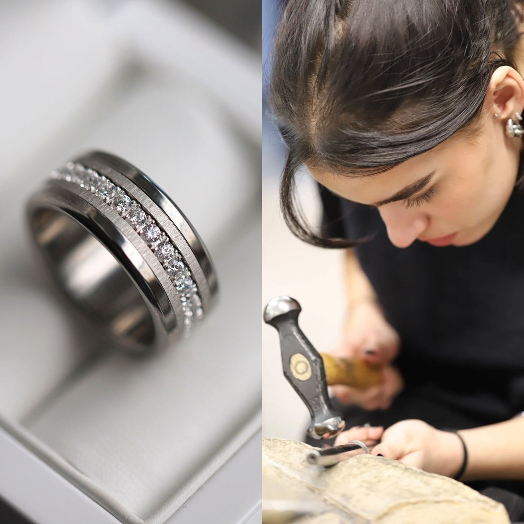 Auswechselbarer mood Ring "Sommererinnerung" aus 925er Silber und Zirkonia Steine [limitierte Auflage von 200 Stück]