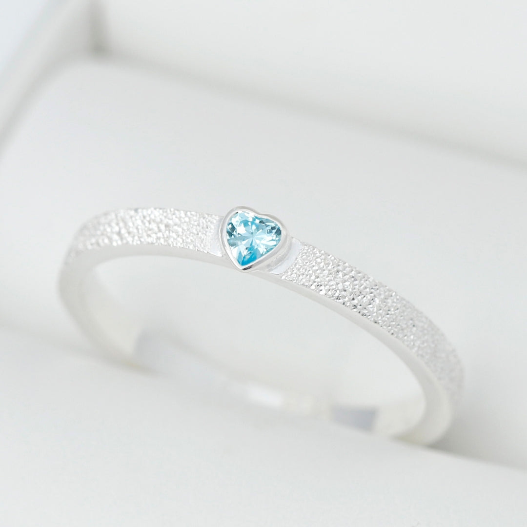 Bague mood interchangeable "Open Heart" en argent 925 avec coeur brillant limitée à 150 exemplaires