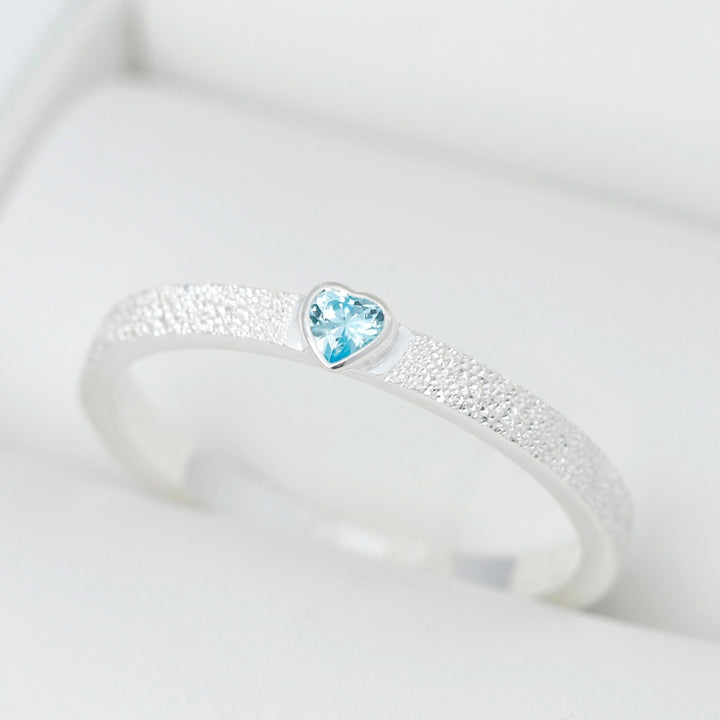Bague mood interchangeable "Open Heart" en argent 925 avec coeur brillant limitée à 150 exemplaires