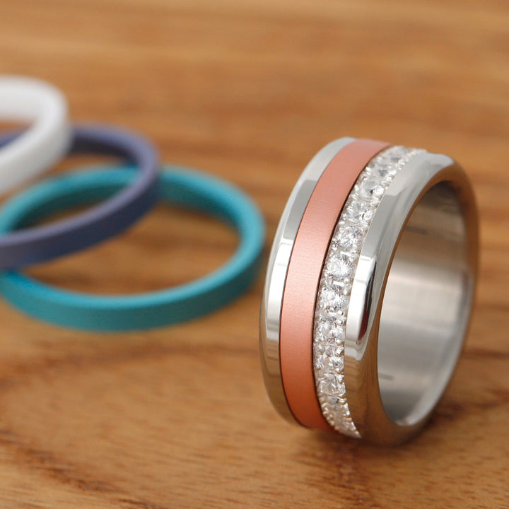 Bague mood interchangeable "Miami Beach" en argent 925 limitée à 150 exemplaires
