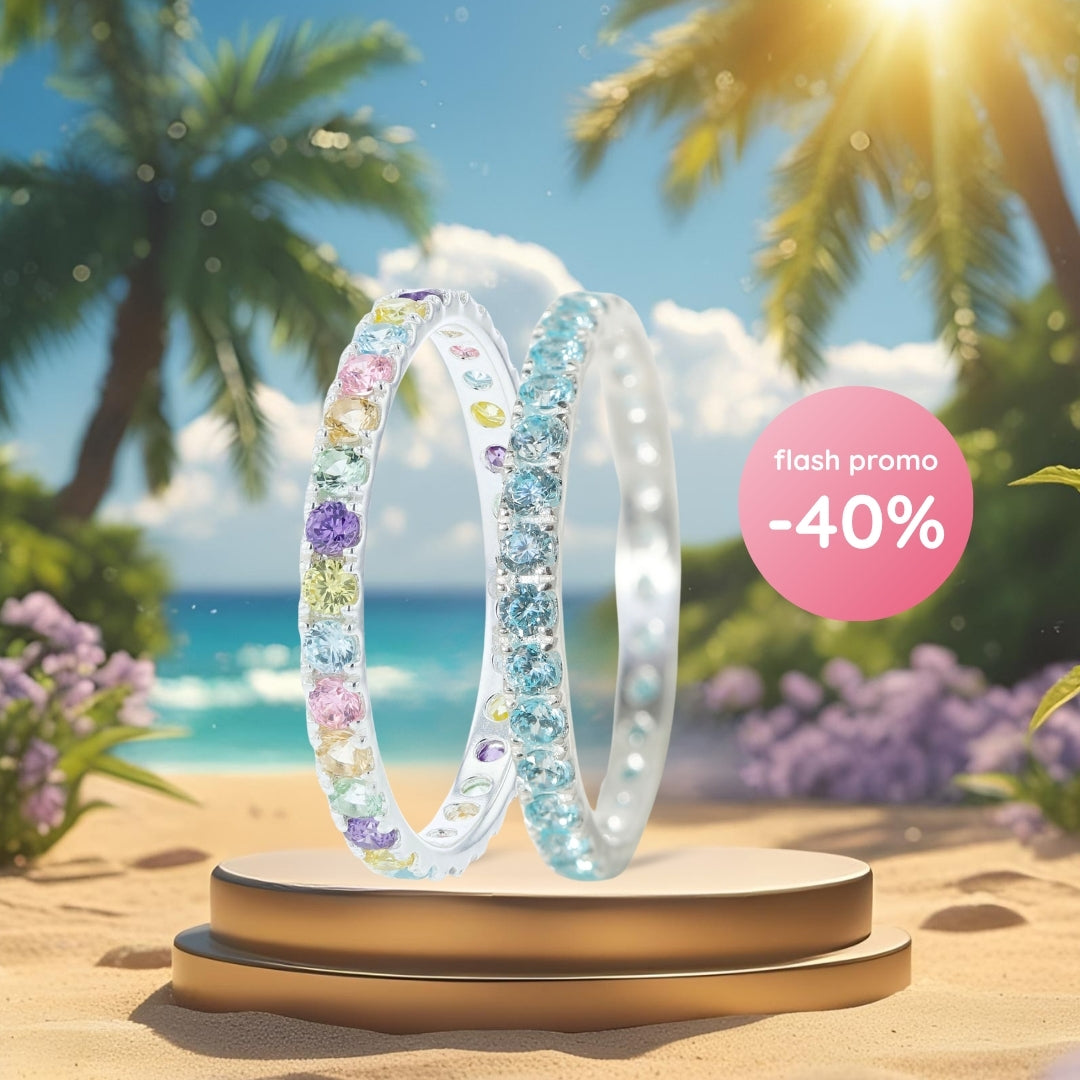 Sommer-Aktion: 2 „Aura“ medium Addons mit Zirkonia nach Wahl