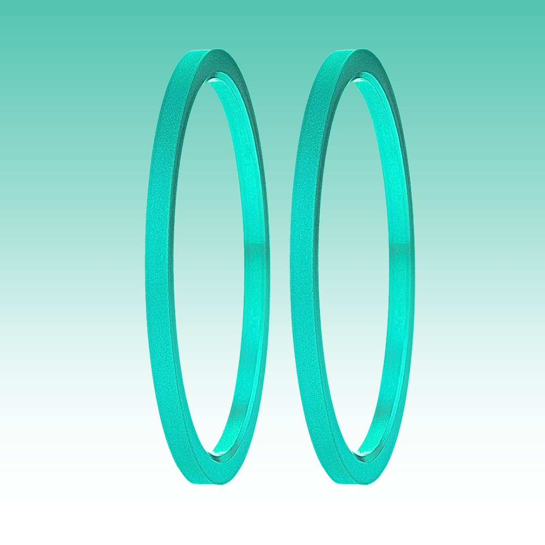 🦋  Set 2 Mini Addons aus türkisfarbenem Aluminium, für den auwechselbaren mood Ring