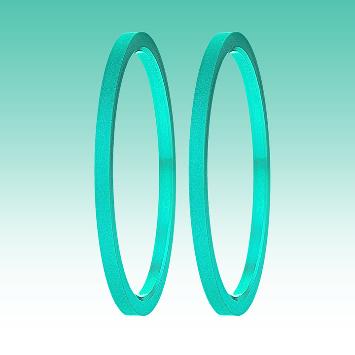 🦋  Set 2 Mini Addons aus türkisfarbenem Aluminium, für den auwechselbaren mood Ring