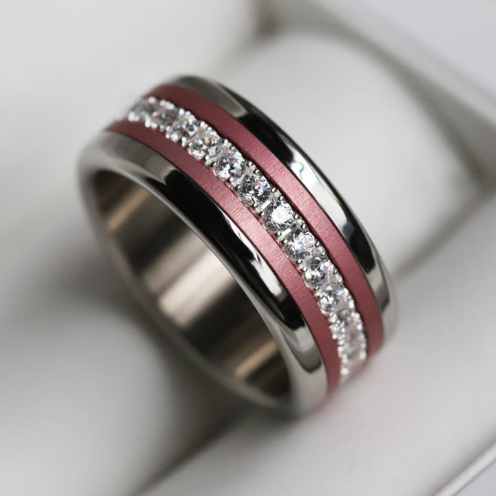 🎀 Pack de 2 minis en aluminium rose pastel,  pour bague mood interchangeable